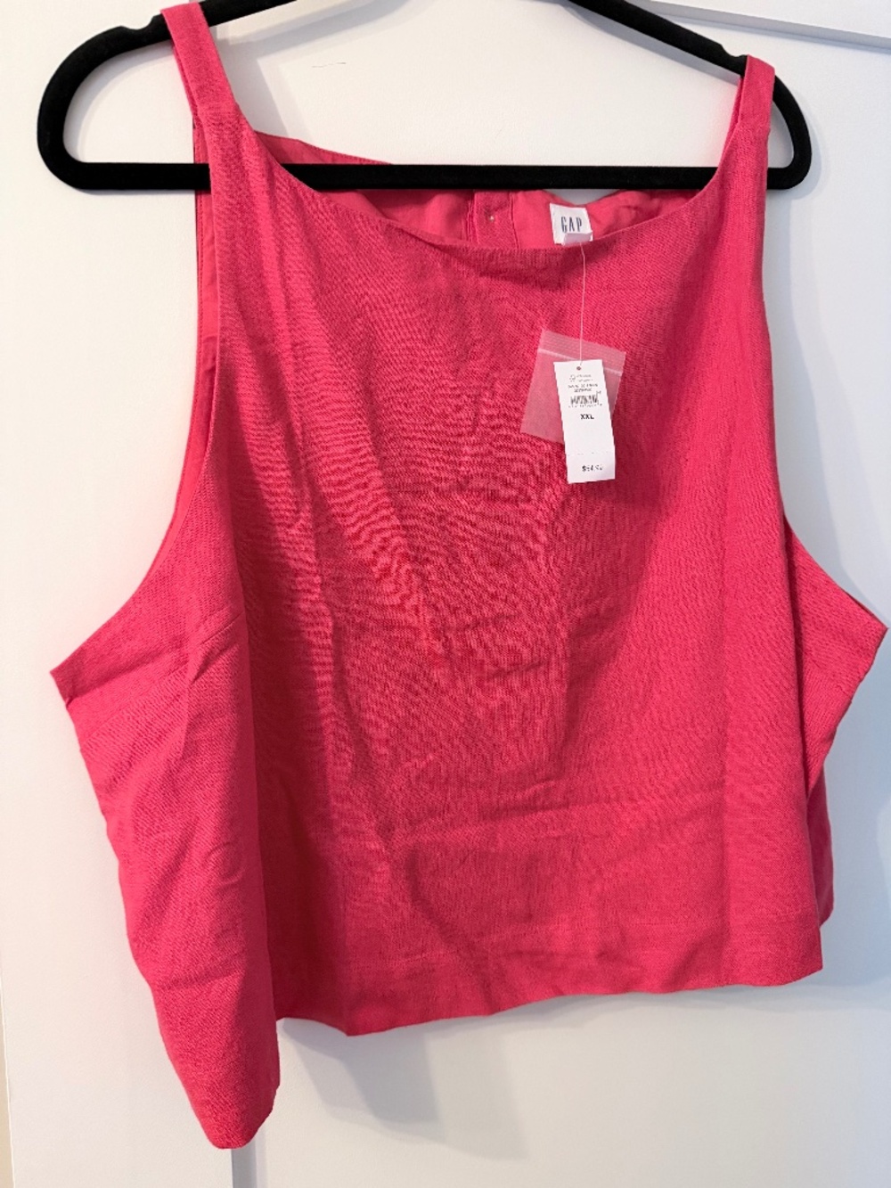 Gap Linen-Blend cropped Apron Top xxl